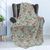 Ambesonne Christmas Throw Blanket, Traditional Xmas Pinecone and Leaves Ornate on Plaid Background Print, Flannel Fleece Accent Piece Soft Couch Cover for Adults, 50″ x 60″, Cocoa Brown Sage Green(Laurel Green Coral Grey)