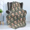 Ambesonne Christmas Throw Blanket, Traditional Xmas Pinecone and Leaves Ornate on Plaid Background Print, Flannel Fleece Accent Piece Soft Couch Cover for Adults, 50″ x 60″, Cocoa Brown Sage Green(Green Dimgray Vermilion)