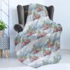 Ambesonne Christmas Throw Blanket, Traditional Xmas Pinecone and Leaves Ornate on Plaid Background Print, Flannel Fleece Accent Piece Soft Couch Cover for Adults, 50″ x 60″, Cocoa Brown Sage Green(Hot Pink Pale Grey and Green)