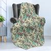 Ambesonne Christmas Throw Blanket, Traditional Xmas Pinecone and Leaves Ornate on Plaid Background Print, Flannel Fleece Accent Piece Soft Couch Cover for Adults, 50″ x 60″, Cocoa Brown Sage Green(Fern Green and Vermilion)