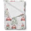 Ambesonne Christmas Throw Blanket, Traditional Xmas Pinecone and Leaves Ornate on Plaid Background Print, Flannel Fleece Accent Piece Soft Couch Cover for Adults, 50″ x 60″, Cocoa Brown Sage Green(Pale Grey Hot Pink and Green)