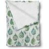 Ambesonne Christmas Throw Blanket, Traditional Xmas Pinecone and Leaves Ornate on Plaid Background Print, Flannel Fleece Accent Piece Soft Couch Cover for Adults, 50″ x 60″, Cocoa Brown Sage Green(Pale Mint Green and White)