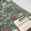 Ambesonne Christmas Throw Blanket, Traditional Xmas Pinecone and Leaves Ornate on Plaid Background Print, Flannel Fleece Accent Piece Soft Couch Cover for Adults, 50″ x 60″, Cocoa Brown Sage Green(Jade Green and Vermilion)