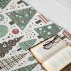 Ambesonne Christmas Throw Blanket, Traditional Xmas Pinecone and Leaves Ornate on Plaid Background Print, Flannel Fleece Accent Piece Soft Couch Cover for Adults, 50″ x 60″, Cocoa Brown Sage Green(Jade Green White Paprika)