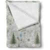 Ambesonne Christmas Throw Blanket, Traditional Xmas Pinecone and Leaves Ornate on Plaid Background Print, Flannel Fleece Accent Piece Soft Couch Cover for Adults, 50″ x 60″, Cocoa Brown Sage Green(Pale Sage Green and Seafoam)