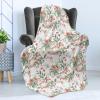 Ambesonne Christmas Throw Blanket, Traditional Xmas Pinecone and Leaves Ornate on Plaid Background Print, Flannel Fleece Accent Piece Soft Couch Cover for Adults, 50″ x 60″, Cocoa Brown Sage Green(Burgundy Tan and Vermilion)