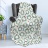 Ambesonne Christmas Throw Blanket, Traditional Xmas Pinecone and Leaves Ornate on Plaid Background Print, Flannel Fleece Accent Piece Soft Couch Cover for Adults, 50″ x 60″, Cocoa Brown Sage Green(Laurel Green and Vermilion)