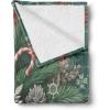 Ambesonne Christmas Throw Blanket, Traditional Xmas Pinecone and Leaves Ornate on Plaid Background Print, Flannel Fleece Accent Piece Soft Couch Cover for Adults, 50″ x 60″, Cocoa Brown Sage Green(Green Grey and Ruby)