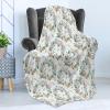 Ambesonne Christmas Throw Blanket, Traditional Xmas Pinecone and Leaves Ornate on Plaid Background Print, Flannel Fleece Accent Piece Soft Couch Cover for Adults, 50″ x 60″, Cocoa Brown Sage Green(Teal Coral and Mustard)