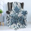 Ambesonne Christmas Throw Blanket, Traditional Xmas Pinecone and Leaves Ornate on Plaid Background Print, Flannel Fleece Accent Piece Soft Couch Cover for Adults, 50″ x 60″, Cocoa Brown Sage Green(Night Blue and Dark Sky Blue)