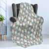 Ambesonne Christmas Throw Blanket, Traditional Xmas Pinecone and Leaves Ornate on Plaid Background Print, Flannel Fleece Accent Piece Soft Couch Cover for Adults, 50″ x 60″, Cocoa Brown Sage Green(Pale Slate Blue and Vermilion)