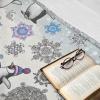 Ambesonne Christmas Throw Blanket, Xmas Eve Starry Night in Snowy Town with Starry Sky Reindeer and Moon, Flannel Fleece Accent Piece Soft Couch Cover for Adults, 70″ x 90″, Cocoa Dark Slate Blue(Ivory Violet Blue)
