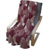 Ambesonne Christmas Throw Blanket, Xmas Eve Starry Night in Snowy Town with Starry Sky Reindeer and Moon, Flannel Fleece Accent Piece Soft Couch Cover for Adults, 70″ x 90″, Cocoa Dark Slate Blue(Maroon White)