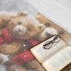 Ambesonne Christmas Throw Blanket, Xmas Eve Starry Night in Snowy Town with Starry Sky Reindeer and Moon, Flannel Fleece Accent Piece Soft Couch Cover for Adults, 70″ x 90″, Cocoa Dark Slate Blue(Off White Tan Dark Pink)