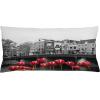Ambesonne Christmas Throw Pillow Cushion Cover, Featured Xmas Baubles with Ribbon Holiday Wish Artwork Image Illustration, Decorative Square Accent Pillow Case, 20″ X 20″, White and Beige(Black White)