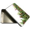Ambesonne Christmas Tin Box, Evergreen Fir Tree Branches with Cones Yule Celebration Holly Culture Design, Portable Rectangle Metal Organizer Storage Box with Lid, 7.2″ X 4.7″ X 2.2″, Green Brown(Green Brown)