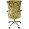 Ambesonne Christmas Tree Office Chair Cover, Happy Pattern of Colorful Circles Blobs Shaped Like a Tree Holiday, Stretchable Decorative Universal Size High Back Printed Slipcover, Pale Olive Green Red