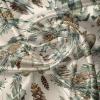 Ambesonne Christmas Valance and Curtain 3 pcs Set, Vintage Merry Xmas with Pine Cones Globes and Pine Leaves Illustration, Window Treatments for Kitchen Room Decor, 55″ x 24″, Brown Green and Blue