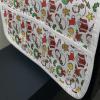Ambesonne Christmas Washing Machine Organizer, Celebration of Xmas Garland Candy Cane Snowman Mistletoe Tree Ornaments, Anti-slip Fabric Cover for Washers and Dryers, 47″ x 18.5″, Multicolor(Multicolor)