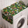 Ambesonne Christmas Washing Machine Organizer, Vivid of Joyous Holiday Celebration Jumping Dancing Cheery Cartoon for Yule, Anti-slip Fabric Cover for Washers and Dryers, 47″ x 18.5″, Multicolor(Multicolor)
