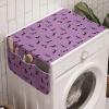 Ambesonne Christmas Washing Machine Organizer, Xmas Santa Claus Tree on Colorful Polka Dot Backdrop Surprise Boxes Artwork, Anti-slip Fabric Cover for Washers and Dryers, 47″ x 18.5″, Green and Red(Violet Pink Black)