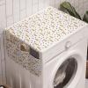 Ambesonne Christmas Washing Machine Organizer, Xmas Santa Claus Tree on Colorful Polka Dot Backdrop Surprise Boxes Artwork, Anti-slip Fabric Cover for Washers and Dryers, 47″ x 18.5″, Green and Red(Sand Brown Black White)