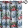 Ambesonne Christmas Window Curtains, Xmas Santa Claus Tree on Colorful Polka Dot Backdrop Gift Boxes Colorful Art, Lightweight Decor 2-Panel Set with Rod Pocket, Pair of – 28″ x 84″, Green Vermilion(Blue Grey Green Vermilion)