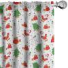 Ambesonne Christmas Window Curtains, Xmas Santa Claus Tree on Colorful Polka Dot Backdrop Gift Boxes Colorful Art, Lightweight Decor 2-Panel Set with Rod Pocket, Pair of – 28″ x 84″, Green Vermilion(Green Vermilion)