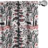 Ambesonne Christmas Window Curtains, Xmas Santa Claus Tree on Colorful Polka Dot Backdrop Gift Boxes Colorful Art, Lightweight Decor 2-Panel Set with Rod Pocket, Pair of – 28″ x 84″, Green Vermilion(Dark Coral Black White)