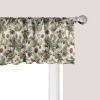 Ambesonne Christmas Window Valance, Tree Branches Spruce Leaves Balls Bells Cones Poinsettia Flowers Mistletoe Berry, Curtain Valance for Kitchen Bedroom Decor with Rod Pocket, 54″ X 18″, Ruby Green(Brown Green and Blue)
