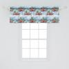 Ambesonne Christmas Window Valance, Tree Branches Spruce Leaves Balls Bells Cones Poinsettia Flowers Mistletoe Berry, Curtain Valance for Kitchen Bedroom Decor with Rod Pocket, 54″ X 18″, Ruby Green(Hot Pink Pale Grey and Green)