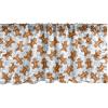 Ambesonne Christmas Window Valance, Tree Branches Spruce Leaves Balls Bells Cones Poinsettia Flowers Mistletoe Berry, Curtain Valance for Kitchen Bedroom Decor with Rod Pocket, 54″ X 18″, Ruby Green(Pale Caramel Pale Blue)