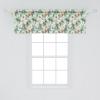 Ambesonne Christmas Window Valance, Tree Branches Spruce Leaves Balls Bells Cones Poinsettia Flowers Mistletoe Berry, Curtain Valance for Kitchen Bedroom Decor with Rod Pocket, 54″ X 18″, Ruby Green(Pale Mint Green and Vermilion)