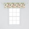 Ambesonne Christmas Window Valance, Tree Branches Spruce Leaves Balls Bells Cones Poinsettia Flowers Mistletoe Berry, Curtain Valance for Kitchen Bedroom Decor with Rod Pocket, 54″ X 18″, Ruby Green(Dark Coral Teal Blue Grey)