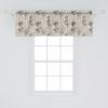 Ambesonne Christmas Window Valance, Tree Branches Spruce Leaves Balls Bells Cones Poinsettia Flowers Mistletoe Berry, Curtain Valance for Kitchen Bedroom Decor with Rod Pocket, 54″ X 18″, Ruby Green(Black Grey Tan)