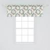 Ambesonne Christmas Window Valance, Tree Branches Spruce Leaves Balls Bells Cones Poinsettia Flowers Mistletoe Berry, Curtain Valance for Kitchen Bedroom Decor with Rod Pocket, 54″ X 18″, Ruby Green(Teal Coral and Mustard)