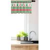 Ambesonne Christmas Window Valance, Tree Branches Spruce Leaves Balls Bells Cones Poinsettia Flowers Mistletoe Berry, Curtain Valance for Kitchen Bedroom Decor with Rod Pocket, 54″ X 18″, Ruby Green(Green Vermilion)