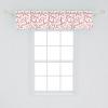 Ambesonne Christmas Window Valance, Tree Branches Spruce Leaves Balls Bells Cones Poinsettia Flowers Mistletoe Berry, Curtain Valance for Kitchen Bedroom Decor with Rod Pocket, 54″ X 18″, Ruby Green(Vermilion White)