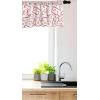 Ambesonne Christmas Window Valance, Tree Branches Spruce Leaves Balls Bells Cones Poinsettia Flowers Mistletoe Berry, Curtain Valance for Kitchen Bedroom Decor with Rod Pocket, 54″ X 18″, Ruby Green(Vermilion White)
