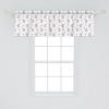 Ambesonne Christmas Window Valance, Tree Branches Spruce Leaves Balls Bells Cones Poinsettia Flowers Mistletoe Berry, Curtain Valance for Kitchen Bedroom Decor with Rod Pocket, 54″ X 18″, Ruby Green(Pale Pink White Grey)