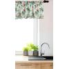 Ambesonne Christmas Window Valance, Tree Branches Spruce Leaves Balls Bells Cones Poinsettia Flowers Mistletoe Berry, Curtain Valance for Kitchen Bedroom Decor with Rod Pocket, 54″ X 18″, Ruby Green(Pale Mint Green and Vermilion)