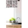 Ambesonne Christmas Window Valance, Tree Branches Spruce Leaves Balls Bells Cones Poinsettia Flowers Mistletoe Berry, Curtain Valance for Kitchen Bedroom Decor with Rod Pocket, 54″ X 18″, Ruby Green(Dark Coral Black White)