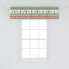 Ambesonne Christmas Window Valance, Tree Branches Spruce Leaves Balls Bells Cones Poinsettia Flowers Mistletoe Berry, Curtain Valance for Kitchen Bedroom Decor with Rod Pocket, 54″ X 18″, Ruby Green(Green Vermilion)