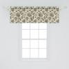 Ambesonne Christmas Window Valance, Tree Branches Spruce Leaves Balls Bells Cones Poinsettia Flowers Mistletoe Berry, Curtain Valance for Kitchen Bedroom Decor with Rod Pocket, 54″ X 18″, Ruby Green(Brown Green and Blue)