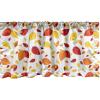 Ambesonne Christmas Window Valance, Tree Branches Spruce Leaves Balls Bells Cones Poinsettia Flowers Mistletoe Berry, Curtain Valance for Kitchen Bedroom Decor with Rod Pocket, 54″ X 18″, Ruby Green(Red Orange Yellow)