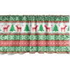 Ambesonne Christmas Window Valance, Tree Branches Spruce Leaves Balls Bells Cones Poinsettia Flowers Mistletoe Berry, Curtain Valance for Kitchen Bedroom Decor with Rod Pocket, 54″ X 18″, Ruby Green(Green Vermilion)