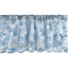 Ambesonne Christmas Window Valance, Tree Branches Spruce Leaves Balls Bells Cones Poinsettia Flowers Mistletoe Berry, Curtain Valance for Kitchen Bedroom Decor with Rod Pocket, 54″ X 18″, Ruby Green(Pale Blue White)