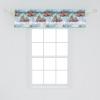 Ambesonne Christmas Window Valance, Tree Branches Spruce Leaves Balls Bells Cones Poinsettia Flowers Mistletoe Berry, Curtain Valance for Kitchen Bedroom Decor with Rod Pocket, 54″ X 18″, Ruby Green(Hot Pink Pale Grey and Green)