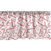 Ambesonne Christmas Window Valance, Tree Branches Spruce Leaves Balls Bells Cones Poinsettia Flowers Mistletoe Berry, Curtain Valance for Kitchen Bedroom Decor with Rod Pocket, 54″ X 18″, Ruby Green(Vermilion White)