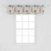 Ambesonne Christmas Window Valance, Tree Branches Spruce Leaves Balls Bells Cones Poinsettia Flowers Mistletoe Berry, Curtain Valance for Kitchen Bedroom Decor with Rod Pocket, 54″ X 18″, Ruby Green(Black Grey Tan)